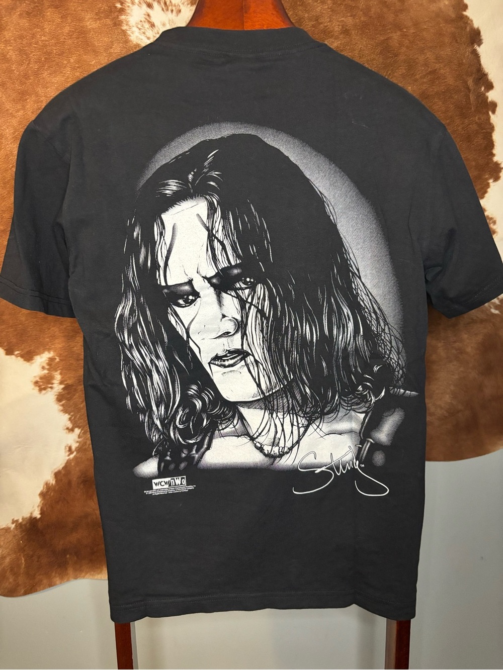 Vintage 1998 WCW Sting Crow Pocket T-Shirt Black Men’s Medium NWO Wrestling